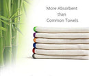 100% Bamboo Kitchen Dish Cloths,White Washcloths Dish Towels,Dish Rags(12 x 12 Inch), Ultra Absorbent Better Than Cotton (White-1 Pack)