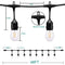 addlon LED Outdoor String Lights 48FT with 2W Dimmable Edison Vintage Plastic Bulbs and Commercial Great Weatherproof Strand - UL Listed Heavy-Duty Decorative LED Café Patio Light, Porch Market Light