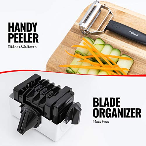 Fullstar Vegetable Chopper Onion Chopper Dicer - Peeler Food Chopper Salad Chopper Vegetable Cutter Vegetable Spiralizer Vegetable Slicer Zoodle Maker Lemon Squeezer Egg Separator Egg Slicer