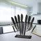 Stainless Steel Knife Set with Block - 13 Kitchen Knives Set Chef Knife Set with Knife Sharpener, 6 Steak Knives, Bonus Peeler Scissors Cheese Pizza Knife and Acrylic Stand by Home Hero