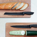 Stainless Steel Knife Set with Block - 13 Kitchen Knives Set Chef Knife Set with Knife Sharpener, 6 Steak Knives, Bonus Peeler Scissors Cheese Pizza Knife and Acrylic Stand by Home Hero