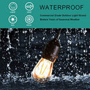 addlon LED Outdoor String Lights 48FT with 2W Dimmable Edison Vintage Plastic Bulbs and Commercial Great Weatherproof Strand - UL Listed Heavy-Duty Decorative LED Café Patio Light, Porch Market Light