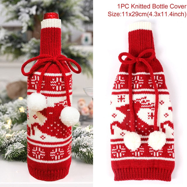 Christmas Wine Bottle Cover