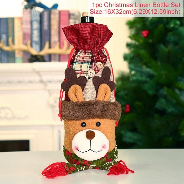 Christmas Wine Bottle Cover