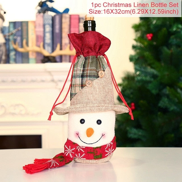 Christmas Wine Bottle Cover