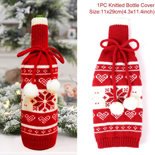 Christmas Wine Bottle Cover